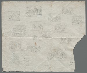 拉斐尔（Raphael）和其他画家重新创作后的构图草图c。 1800。 作者 不明