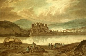 康威城堡，1900年。 作者 不明
