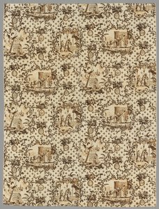 铜版印刷亚麻，1789-1791年。 作者 不明