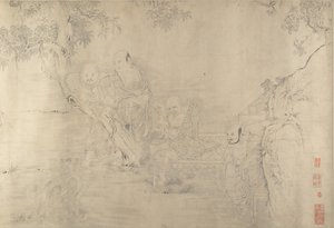 仿照《十六罗汉》，19-20世纪初。 作者 不明