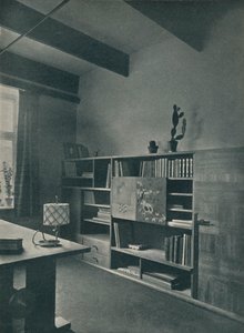 汉斯·哈特（Hans Hartl）设计的图书馆一角，建于1927年 作者 不明