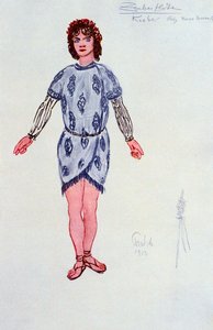 1913年为“三个青年”或“二代”之一设计的服装 作者 不明