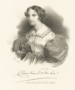 克劳迪纳伯爵夫人克劳丁·波托卡（Countess Klaudyna Claudine Potocka），内兹·德兹亚琳斯卡（NéeDzialynska）1801-1836年，c。 1830年。 作者 不明