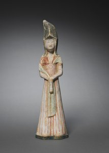 高头饰的宫廷女士：古墓雕像c。 700-750。 作者 不明