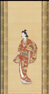 歌妓，江户时期，1661-1673。 作者 不明