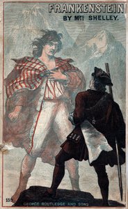 玛丽·雪莱（Mary Shelley）的《科学怪人》（Frankenstein）封面，十九世纪末 作者 不明