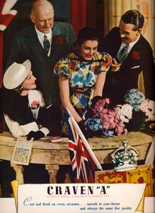 热衷于弗吉尼亚州的软木塞香烟，1937年 作者 不明