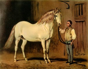 维多利亚女王马场的奶油国家马车"，约1875年，1944年。   作者 不明