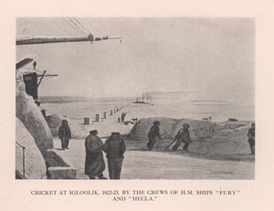 1922年在1822-1823年间在Igloolik玩板球。 作者 不明