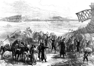 1875年，在西班牙的战争中穿越埃斯布罗在Castijon 作者 不明