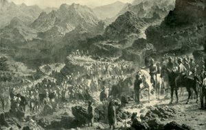 穿越Zamburak Kotal，1901年。 作者 不明