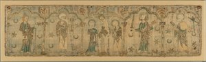十字架两侧是圣徒，英国，约1270年可能在1272年之前。 作者 不明