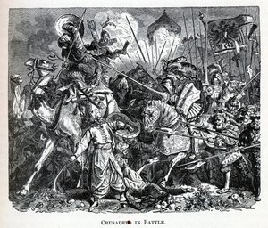十字军在战斗中，1882年 作者 不明