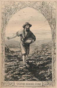 克鲁索播种玉米，c1870 作者 不明