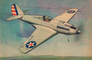 柯蒂斯XP40战斗机单翼飞机，c1944年。 作者 不明