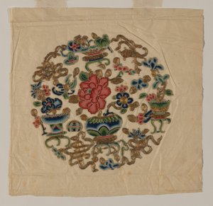 镂空图案针法，中国，清朝1644-1911年，19世纪。 作者 不明