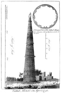Cuttub Minar 1794年4月，1799年 作者 不明