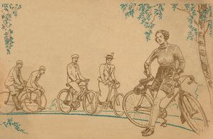 骑自行车1839-1939年的前盖，1939年 作者 不明