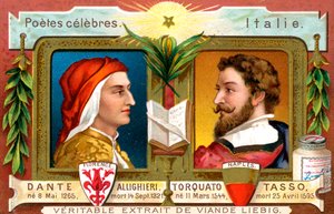 但丁·阿利吉里（Dante Allighieri）和托卡托·塔索（Torquato Tasso），摄于1900年 作者 不明