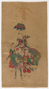 1800年代后期，道林不朽的麒麟和两个侍从。 作者 不明