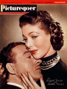 大卫·尼文（David Niven）1910-1983和洛雷塔·杨（Loretta Young）1913-2000，演员，1946年 作者 不明