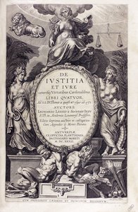 De iustitia et iure作者Leonardus Lessius，1632年。 作者 不明