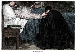 克里斯托弗·哥伦布之死，1506年，1872年。 作者 不明