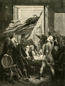 1776年，1890年《美国独立宣言》。 作者 不明