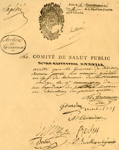 1795年10月26日，公共卫生委员会法令，1921年。 作者 不明