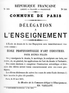 1871年5月，巴黎公社法国政治海报代表团代表 作者 不明