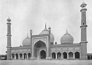 德里Jumma Musjid，摄于1910年。 作者 不明