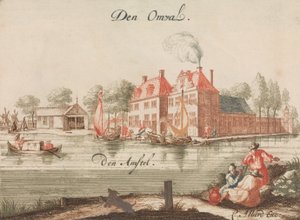 Den Omval, den Amstel", in：Tooneel Der Voornaamste Nederlands Huizen, En Lust Hoven, Naar..., n.d。 作者 不明