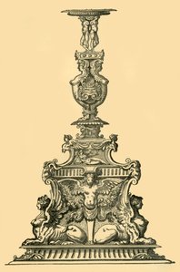 大烛台设计，16世纪，1881年。 作者 不明