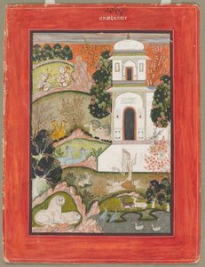 Devagandhara Ragini：《隐秘修行者》，来自Ragamala系列，c。 1760。 作者 不明