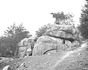 美国宾夕法尼亚州葛底斯堡的魔鬼巢穴，摄于1900年。 作者 不明