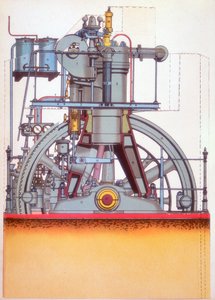 柴油发动机：鲁道夫·迪塞尔（Rudolph Diesel）在1897年c1910年发明的内燃机 作者 不明