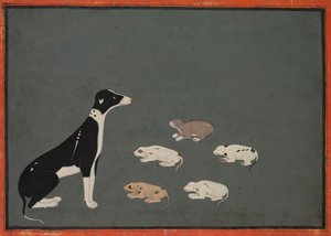 带着幼崽的狗，约1780年。 作者 不明