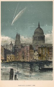 1884年在伦敦圣保罗大教堂上观看的1858年多纳提斯彗星 作者 不明
