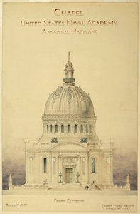 绘画，礼拜堂，美国海军学院 作者 不明