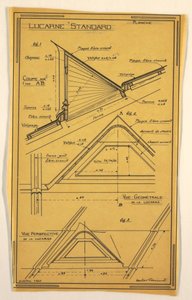 图纸，由Hector Guimard设计的大规模运营房屋的设计，天窗建筑，1920年10月 作者 不明