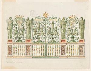 绘画，教堂门项目，1845年 作者 不明