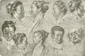 1908年，绘画成三个粉笔，18世纪初。 作者 不明