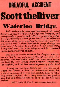 1948年在滑铁卢桥的潜水员斯科特（Scott the Diver）发生的可怕事故，1948年。 作者 不明