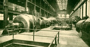 切尔西Lots Road大地下发电站的发电机，1930年。 作者 不明