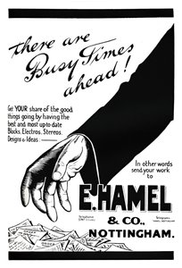 E. Hamel＆Co.广告-前方有繁忙的时期！，1919年 作者 不明