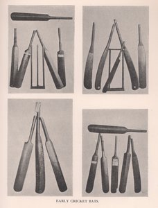 早期的板球拍，1912年 作者 不明