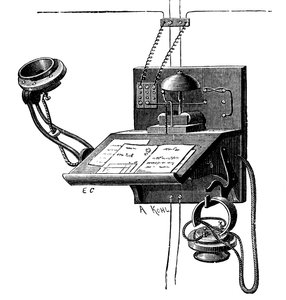 爱迪生发射器和小马冠接收器，纽约，c1891 作者 不明