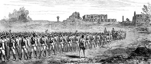 1889年在埃及卡纳克（Karnak）的埃及军队 作者 不明
