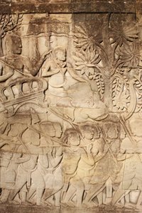 Elephants and warriorsRelief Sculpture on the East Outer Gallery at Bayon, Siem Reap, Cambodia 作者 不明