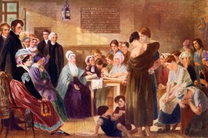 伊丽莎白·弗莱（Elizabeth Fry 1780-1845）参观纽盖特监狱，1926年 作者 不明